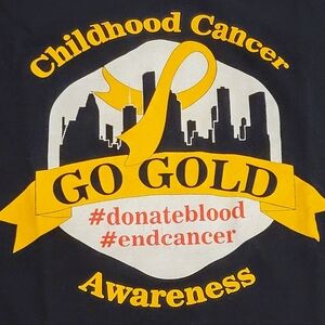 Childhood Cancer Awareness Tee Black & Gold UT MD Anderson Cancer Center
